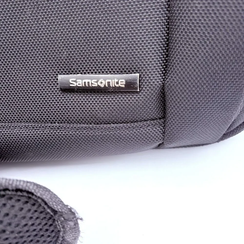 Samsonite Expandable Black Laptop Briefcase Bag Shoulder Strap Padded Softshell